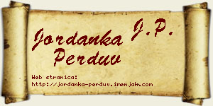 Jordanka Perduv vizit kartica
